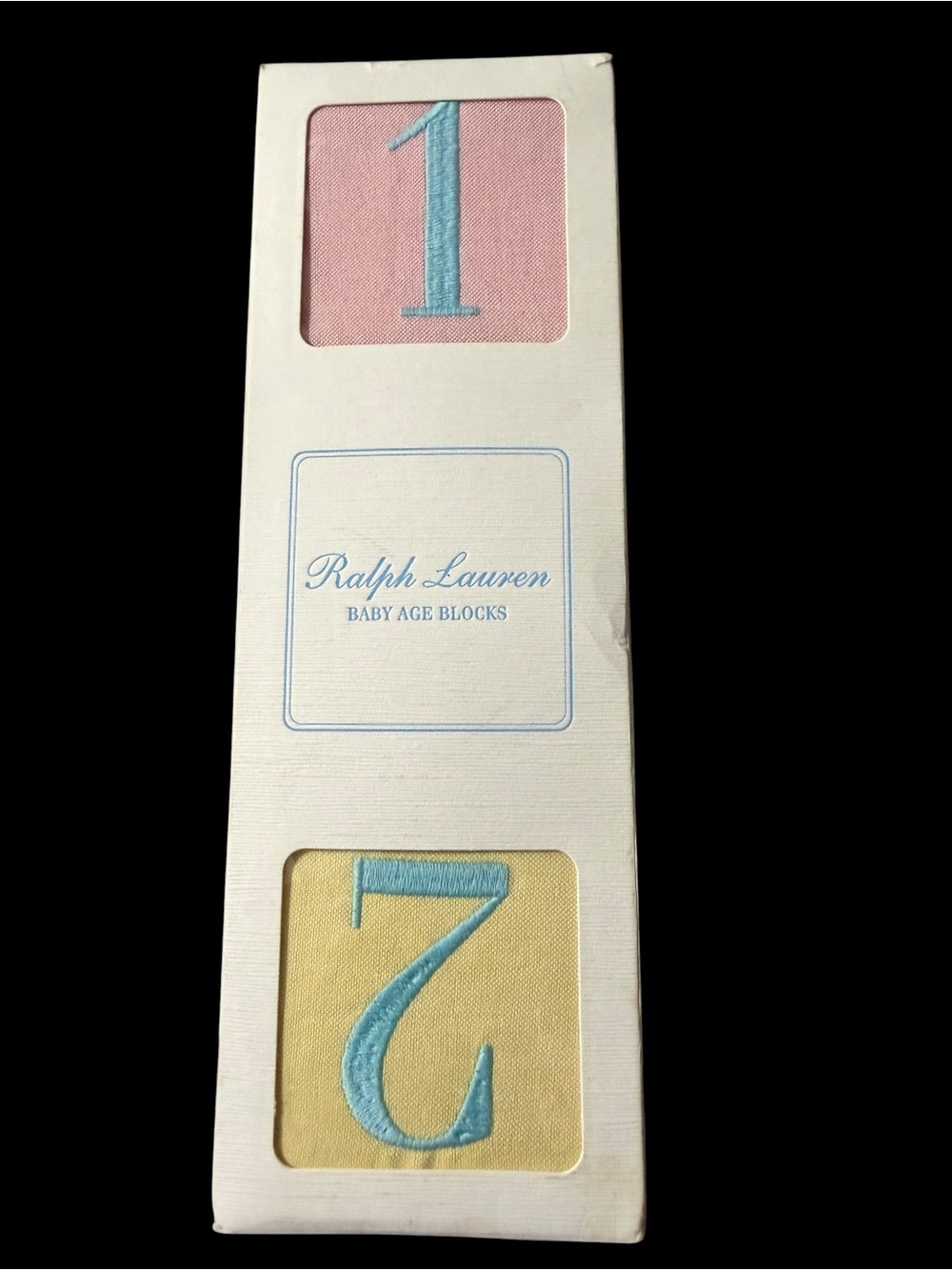 Ralph Lauren Baby Age Milestone Blocks New Unused Photo Prop Pastel